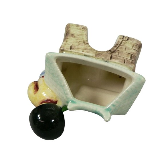 Asian Pocket Planter Japan Hand Painted Chop Marked - Picture 5 of 12